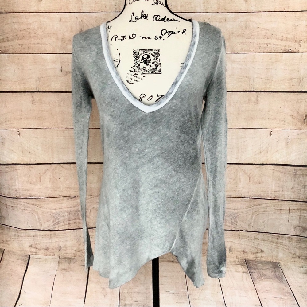 Free People We The Free Long Beach Grey Top XS - Picture 4 of 12